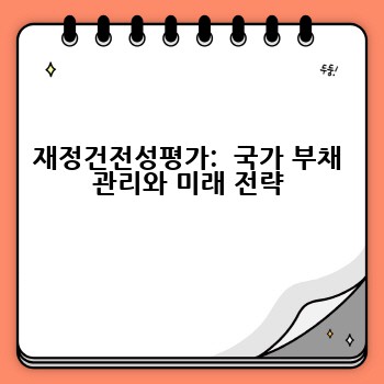 재정건전성평가:  국가 부채 관리와 미래 전략