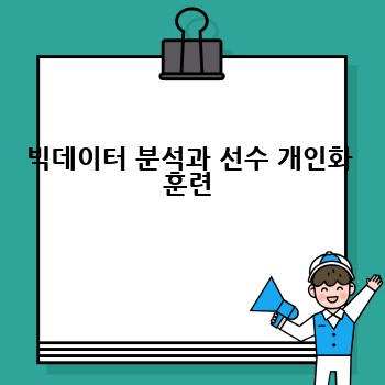 빅데이터 분석과 선수 개인화 훈련