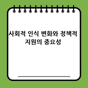 사회적 인식 변화와 정책적 지원의 중요성
