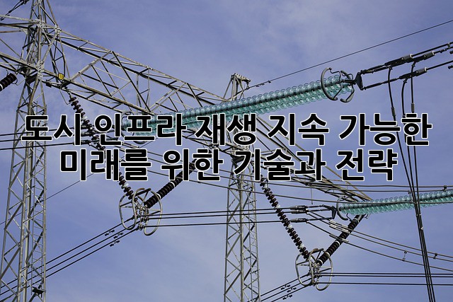 도시 인프라 재생: 지속 가능한 미래를 위한 기술과 전략