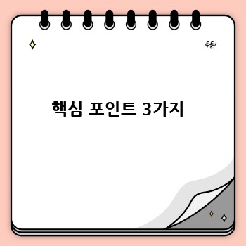 핵심 포인트 3가지 