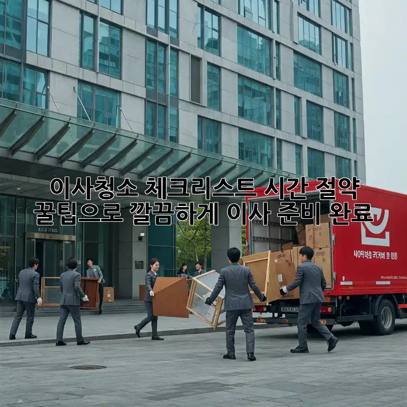 이사청소 체크리스트: 시간 절약 꿀팁으로 깔끔하게 이사 준비 완료!